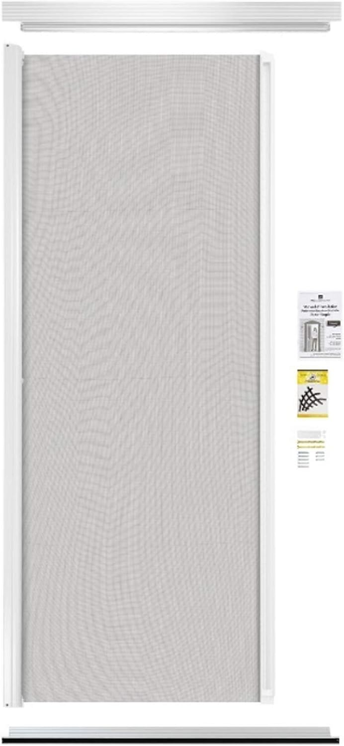 Retractable Screen for Standard Door, PVC & Aluminium, Black G5960