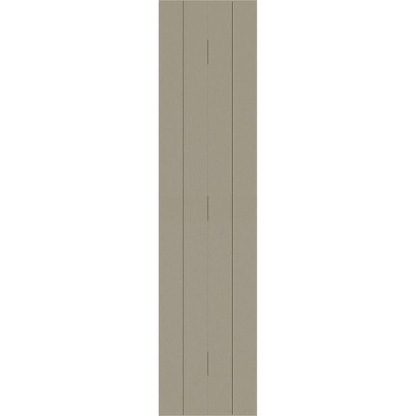 Rustic Four Board Joined Board-n-Batten Faux Wood Shutters (Per Pair) Y9585