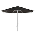 White 7.5' Oct Market Umbrella with Black Marine Grade Canopy U986