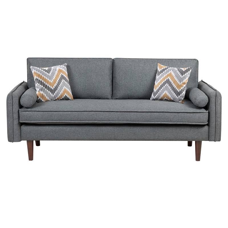 Gray Fabric Sofa with USB Dock V323