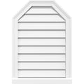 30x22W x 28x22H Octagonal Surface Mount PVC Gable Vent with Brickmoul G7199