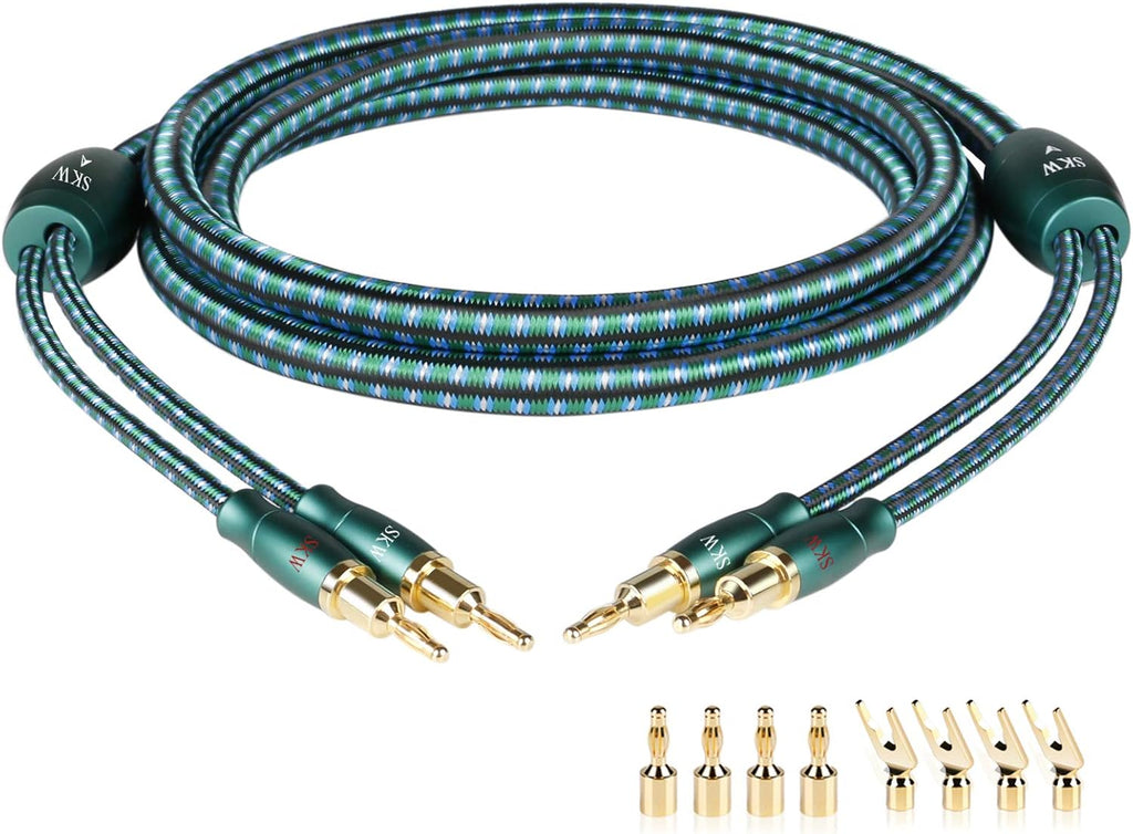 Single Speaker Cable with Banana and Spade Plugs 5ft W572971