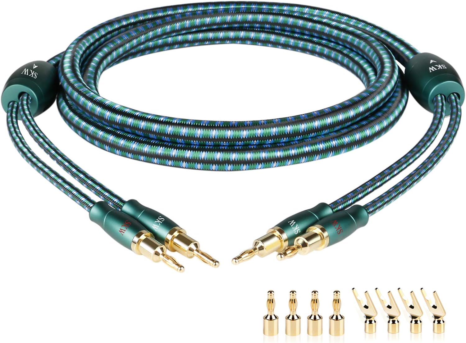 Single Speaker Cable with Banana and Spade Plugs 5ft W572971