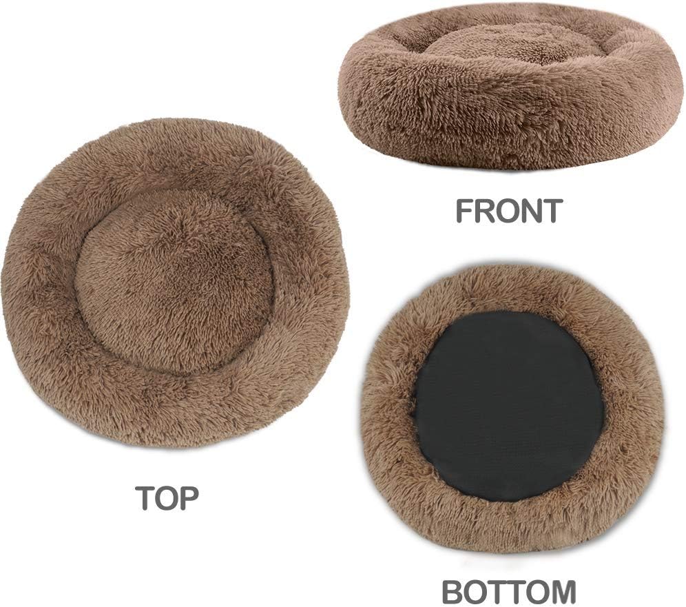 Small Round Washable Calming Dog Bed Pack of 2 D60856
