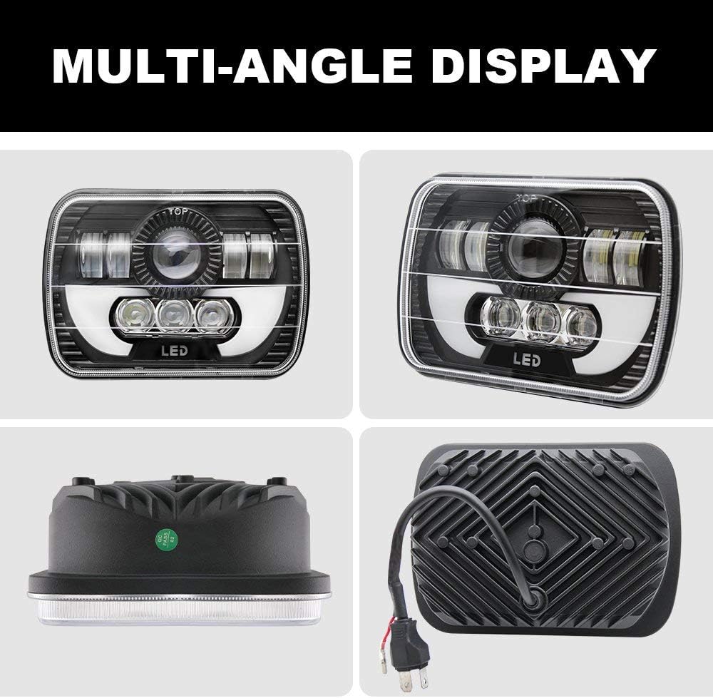 2PCS 5x7 LED Headlight Sealed Beam Hi/Lo Beam DRL H331