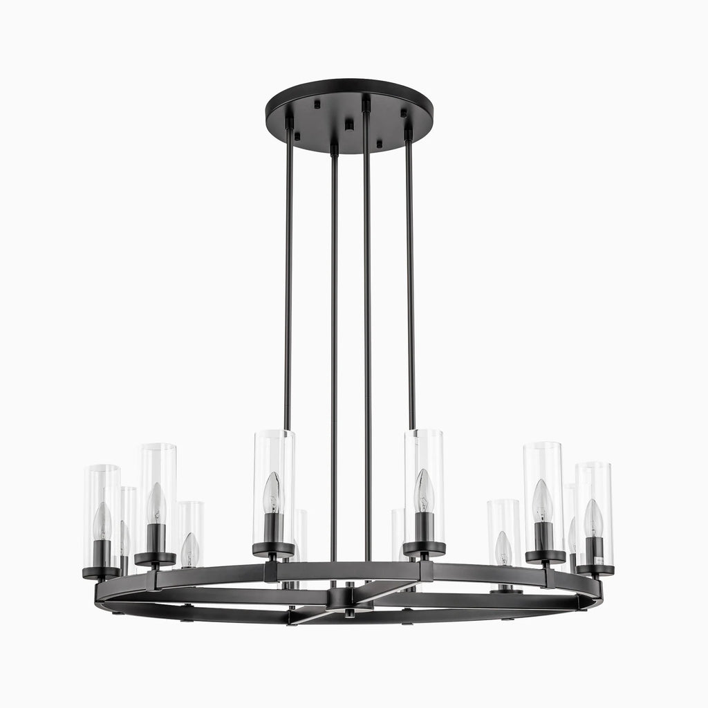12-Light Dimmable Industrial Chandelier A982578