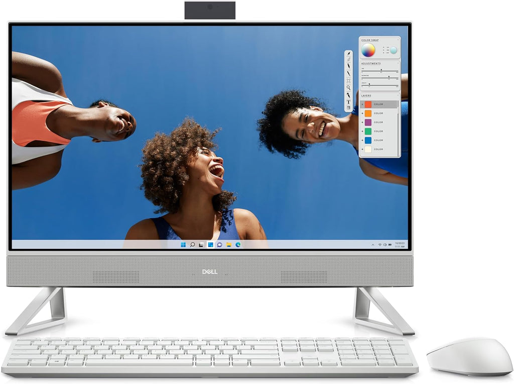 23.8" FHD Touchscreen All-in-One Desktop, 13th Gen Intel Core i7, 16GB RAM, 512GB NVMe SSD + 1TB HDD, White B52134