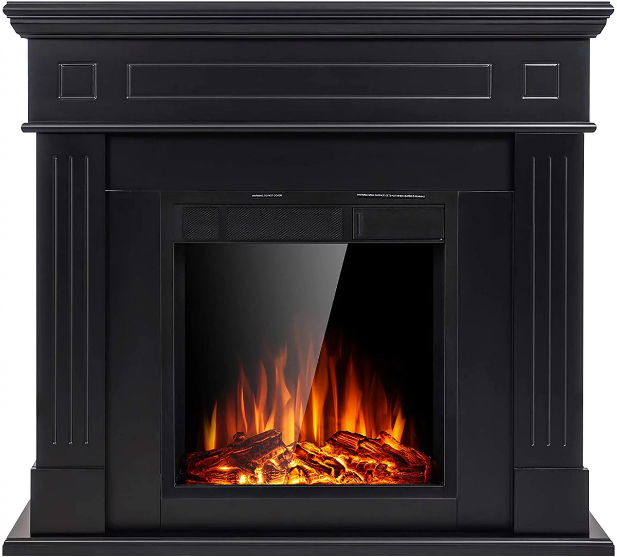 Black Electric Fireplace Mantel TV Stand F984924