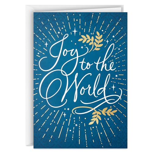 Boxed Christmas Cards (40 Cards and 40 Envelopes) Blue and Gold V631756