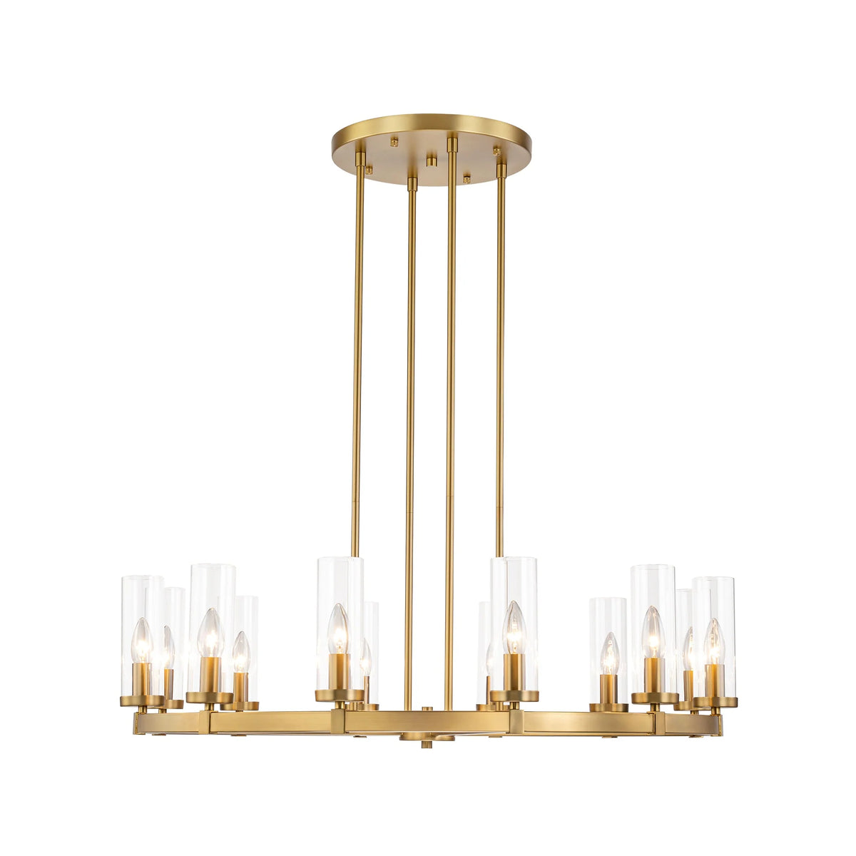12-Light Dimmable Industrial Chandelier A982578
