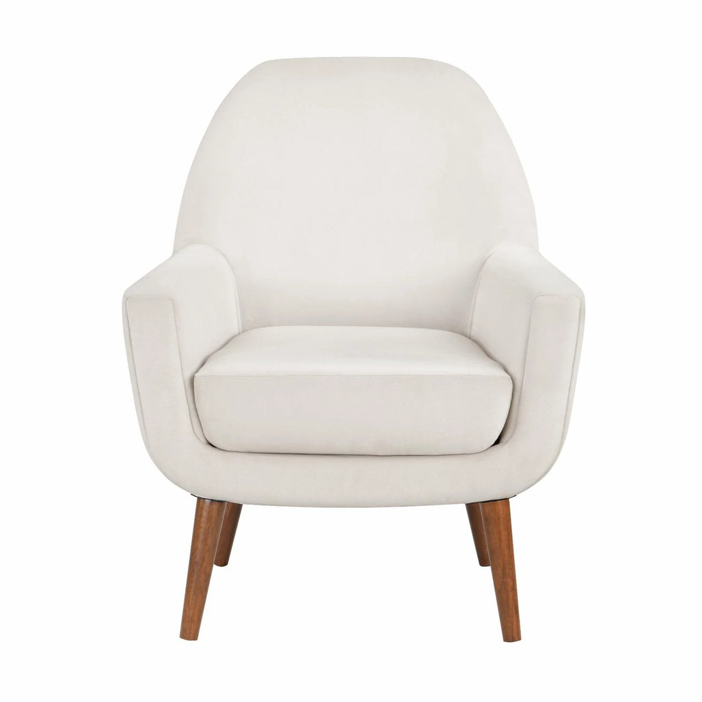 Navy Blue Velvet Arm Chair with Solid Wood Legs S790