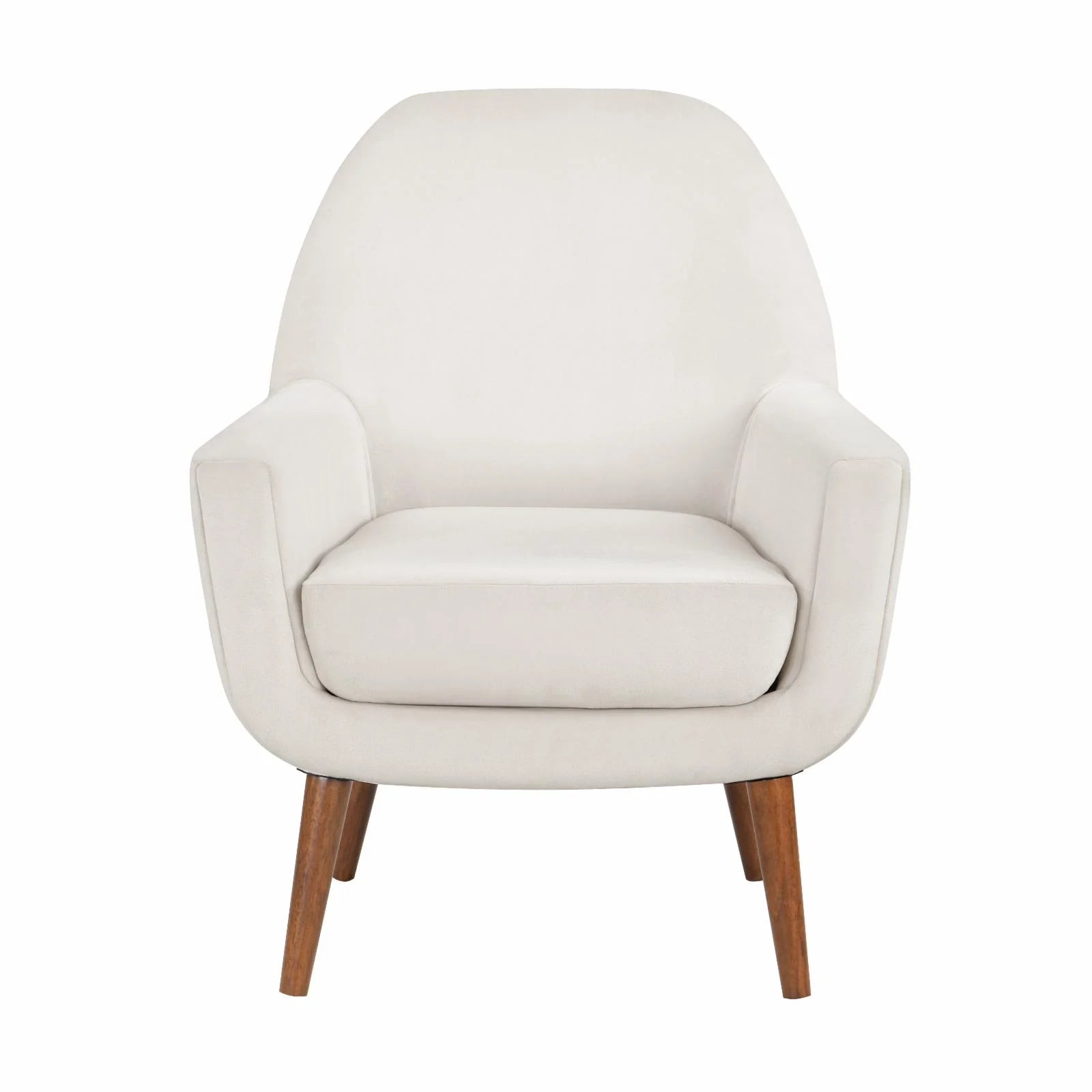 Navy Blue Velvet Arm Chair with Solid Wood Legs S790