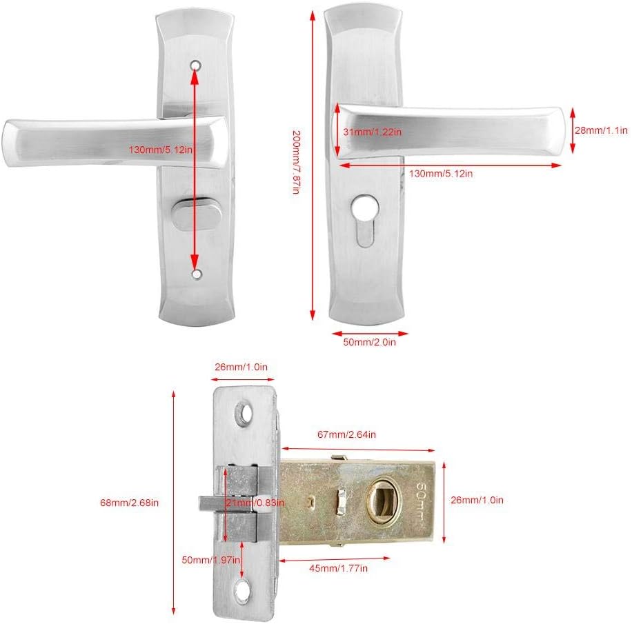 Stainless Steel Dual Tongue Door Lock Pack of 2 C93335