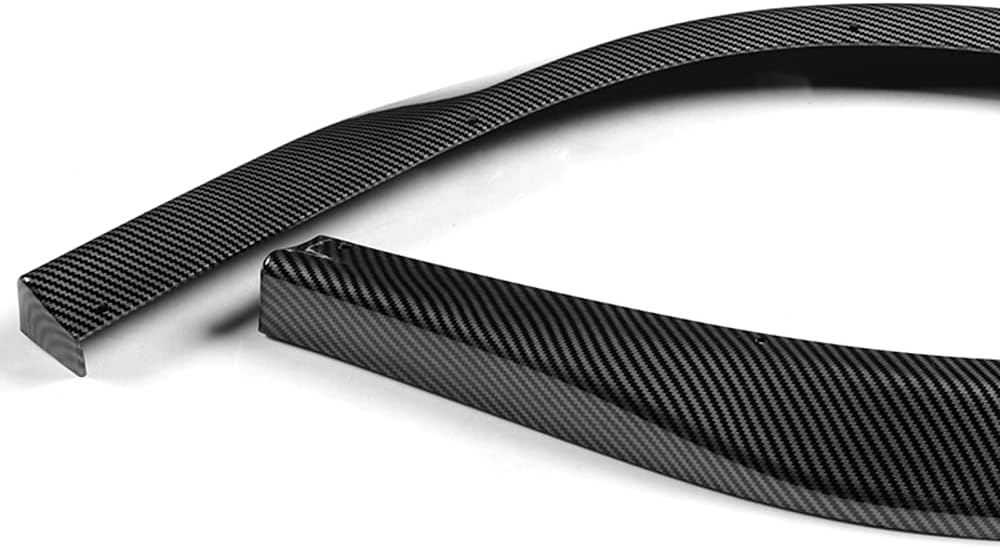 Front Bumper Lip Spoiler Splitter Glossy Carbon Fiber Look ABS M837