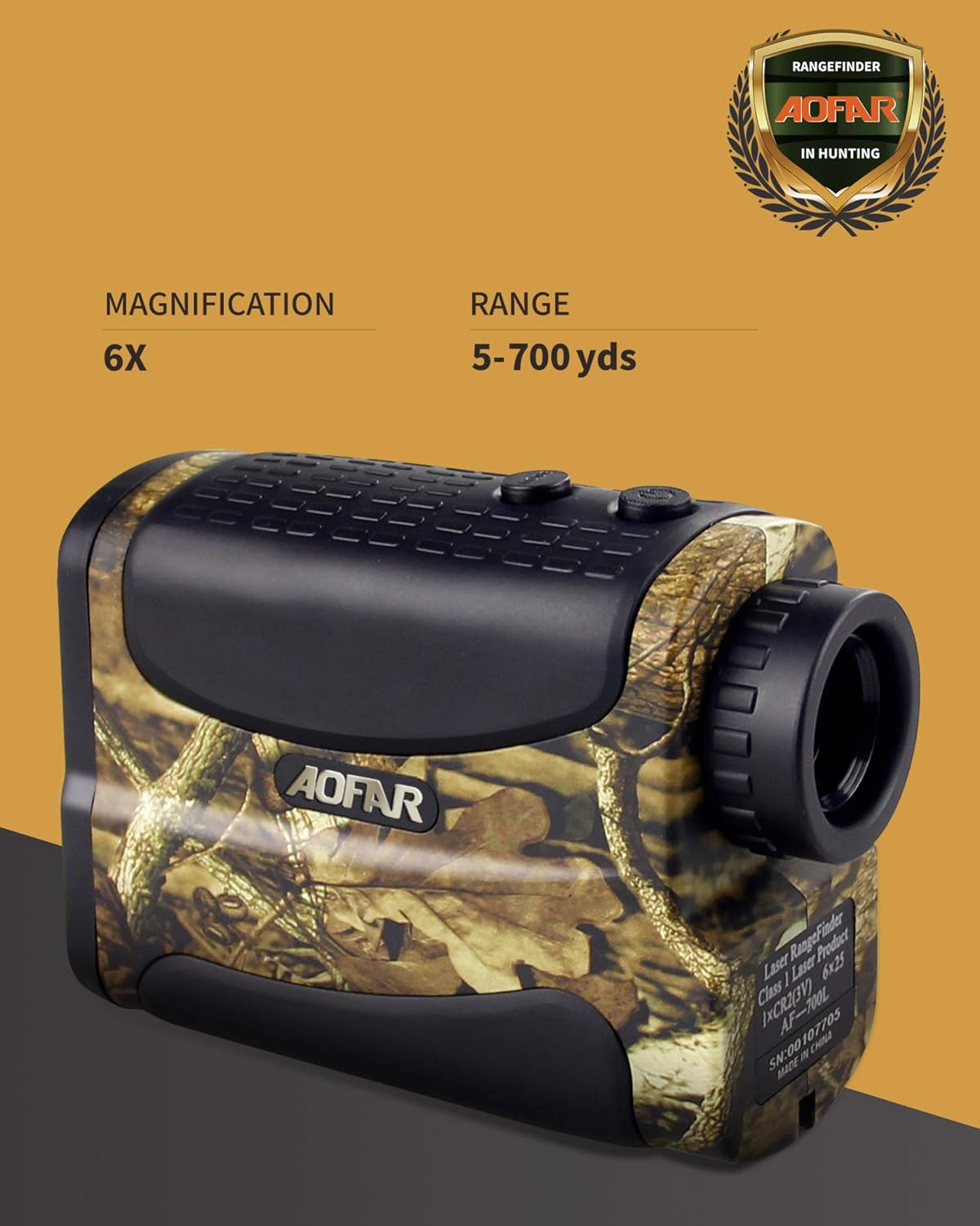 700 Yards Waterproof Hunting Rangefinder with Carrying Case Y28115