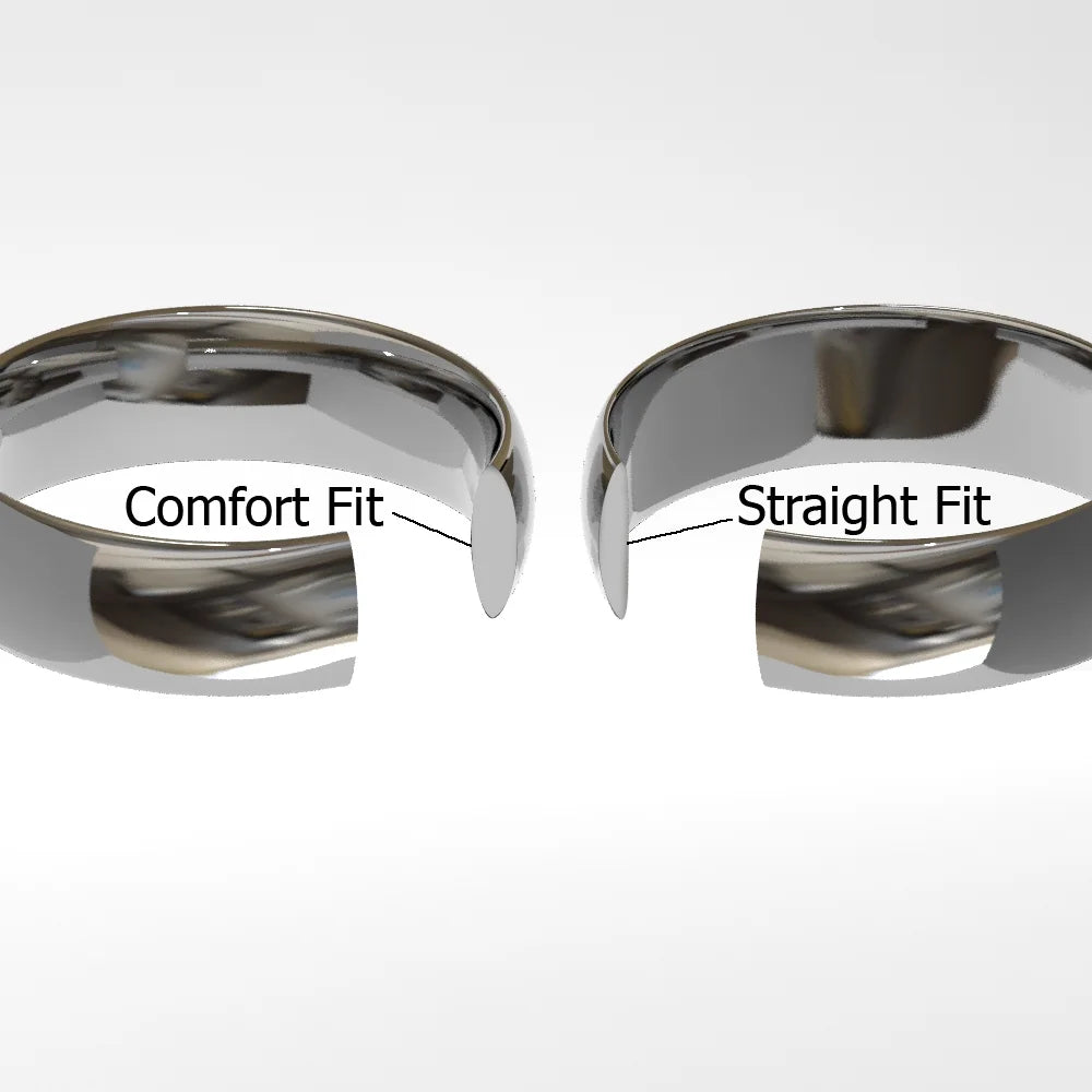 Titanium Carbide Solitaire Black Diamond Dome Comfort Fit Mens Wedding Band Ring J178175