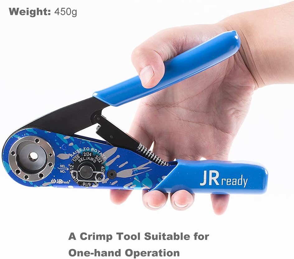 Closed Barrel Crimping Tool Kit with Universal Positioner for Heavy Duty Connectors Contacts Z7328