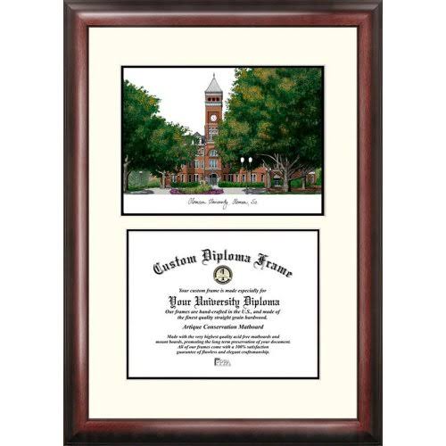 Framed Scholar Diploma Frame with Lithograph K8152