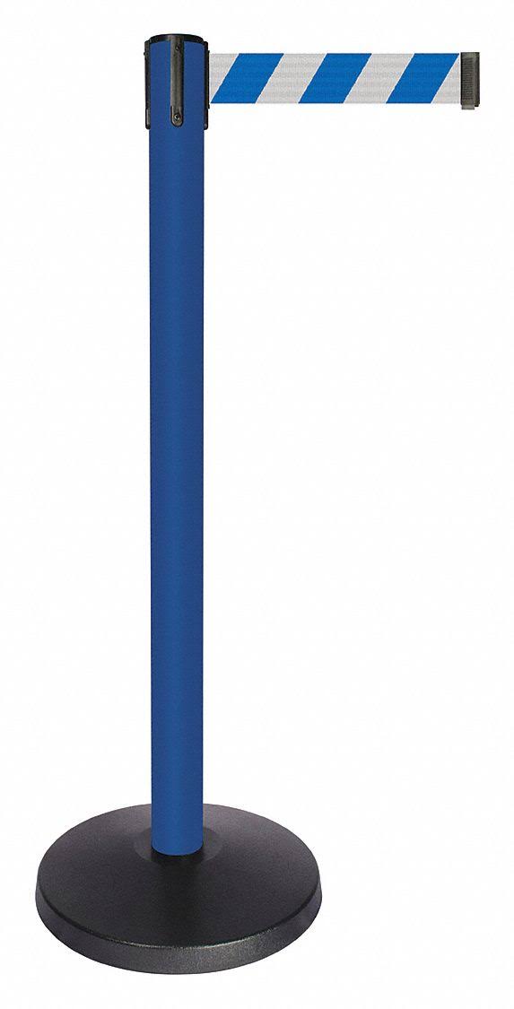 Blue Barrier Post with Striped Belt X386898