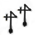 Black Retractable Bucket Seat Belt Kit 3 Point - 2 Belts W603