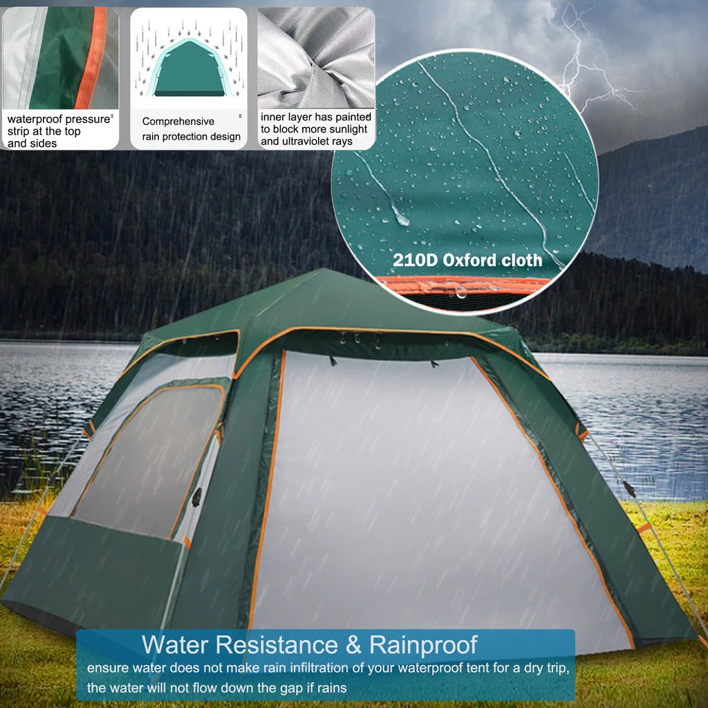 5 Person Waterproof Quick Set Portable Tent K79524