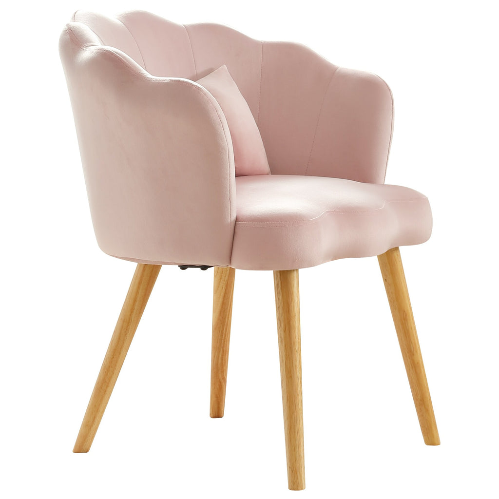 Velvet Accent Arm Chair with Waist Pillow S719