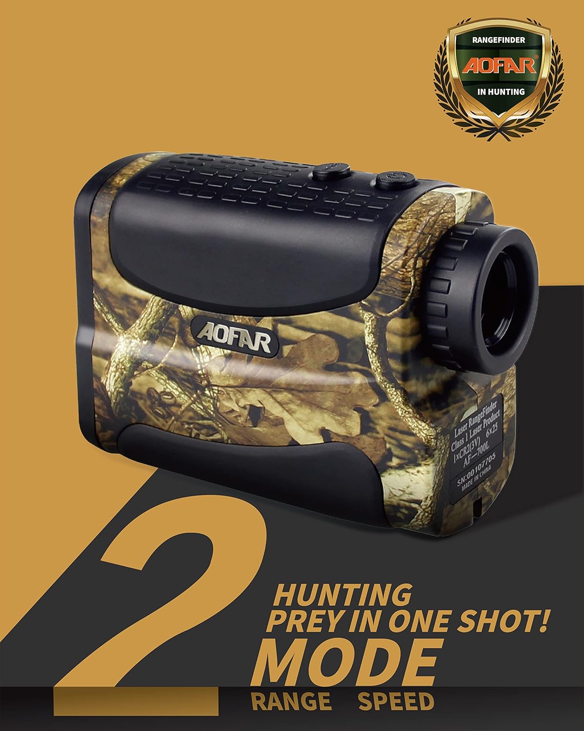 700 Yards Waterproof Hunting Rangefinder with Carrying Case Y28115