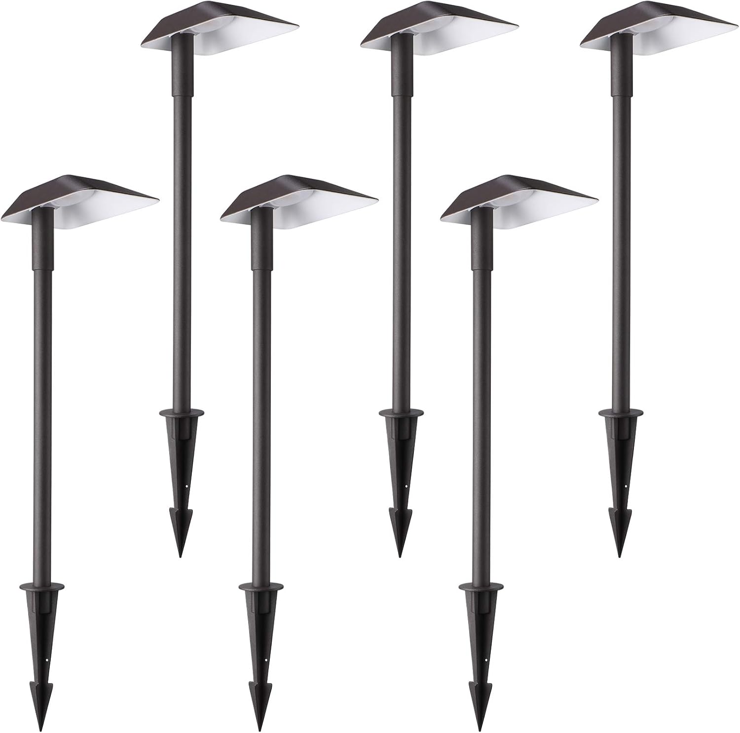 8W LED Landscape Pathway Lights, 3000K Warm White, Pack of 6 F3364