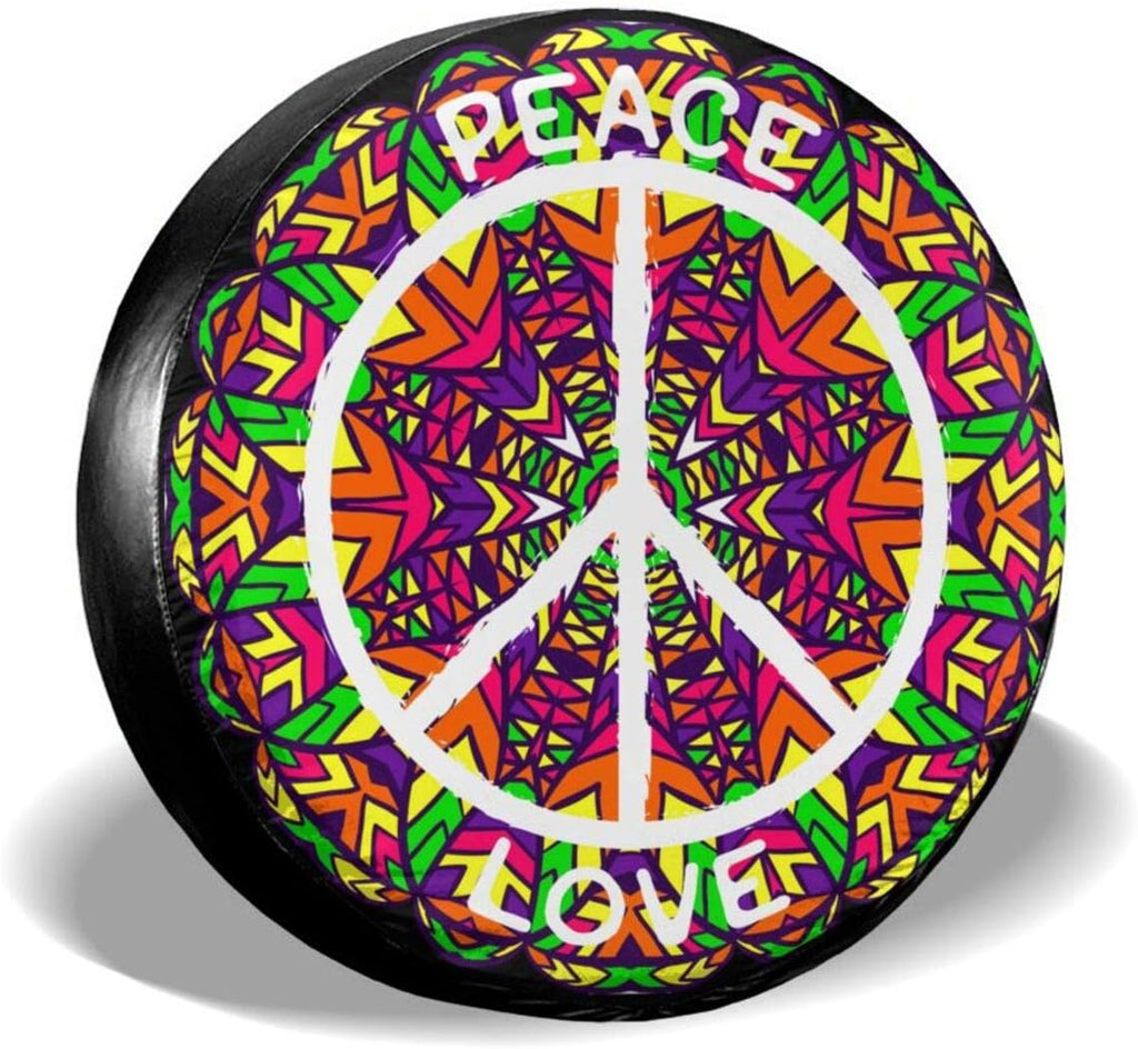 Peace Sign Waterproof Wheel Tire Covers Pack of 2 S60233