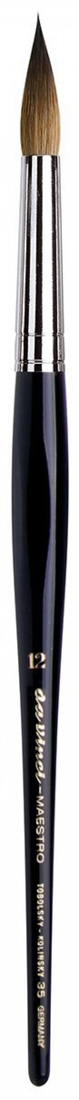 Round Long Taper Kolinsky Red Sable Paint Brush, Size 12 Z74823
