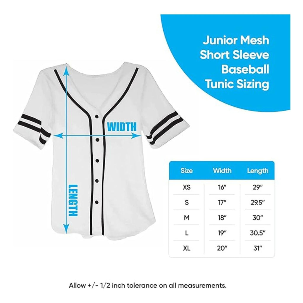 Black White Ladies Baseball Jersey N3219