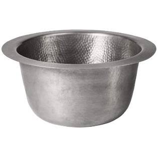 Solid Hand Hammered Copper 16-inch Diameter Large Round Bar/Prep Sink W323373