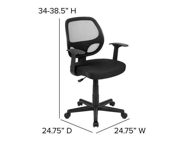 Black Mesh Swivel Task Office Chair X48425