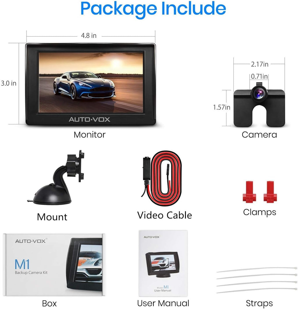4.3 Inch TFT LCD Monitor Backup Camera Kit E7794