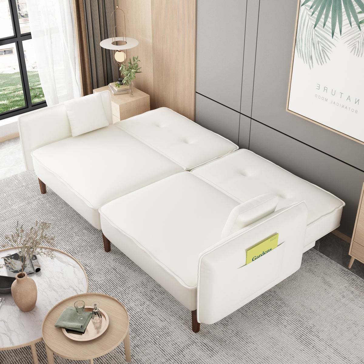 Cotton Linen Fabric Sofa Bed V600