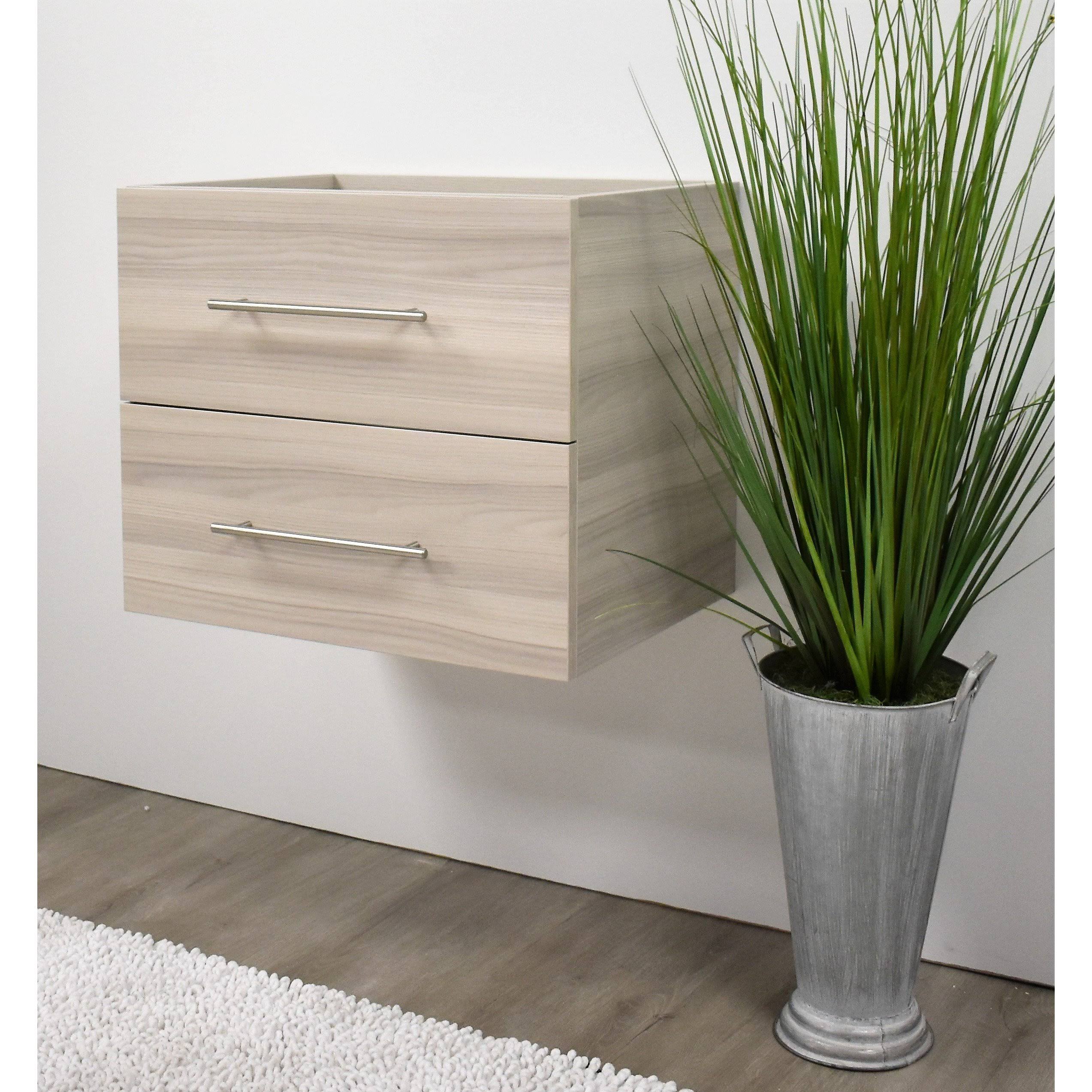 Ash Grey Wall-Mounted Floating Bathroom Vanity Cabinet W643641