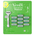 Platinum Extra Smooth Metal Handle Womens Razor 1 Handle + 11 Refills N6481