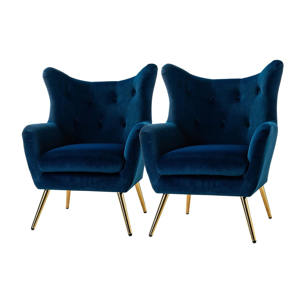 Purple Tufted Wingback Accent Chair, Set of 2 A815208