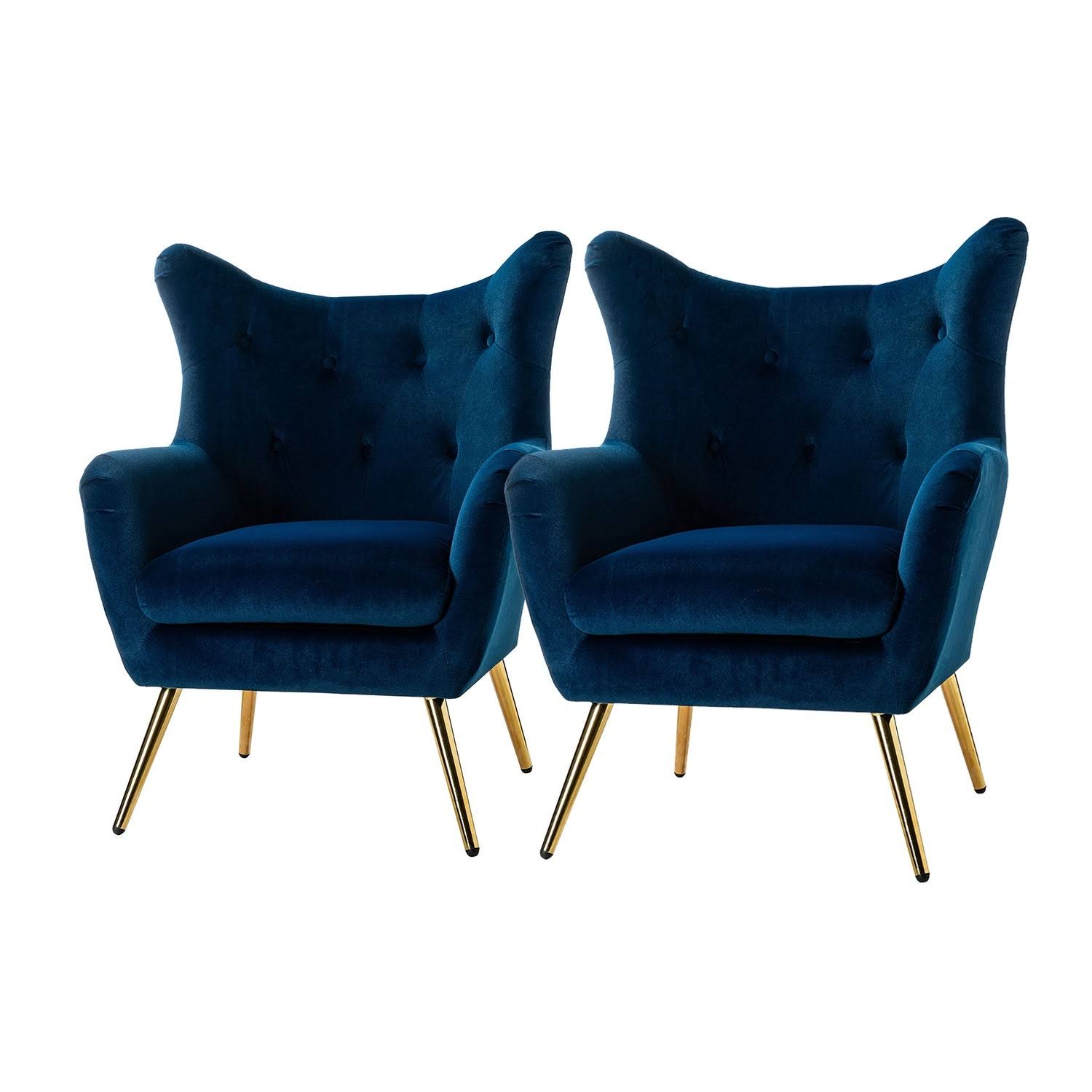 Purple Tufted Wingback Accent Chair, Set of 2 A815208