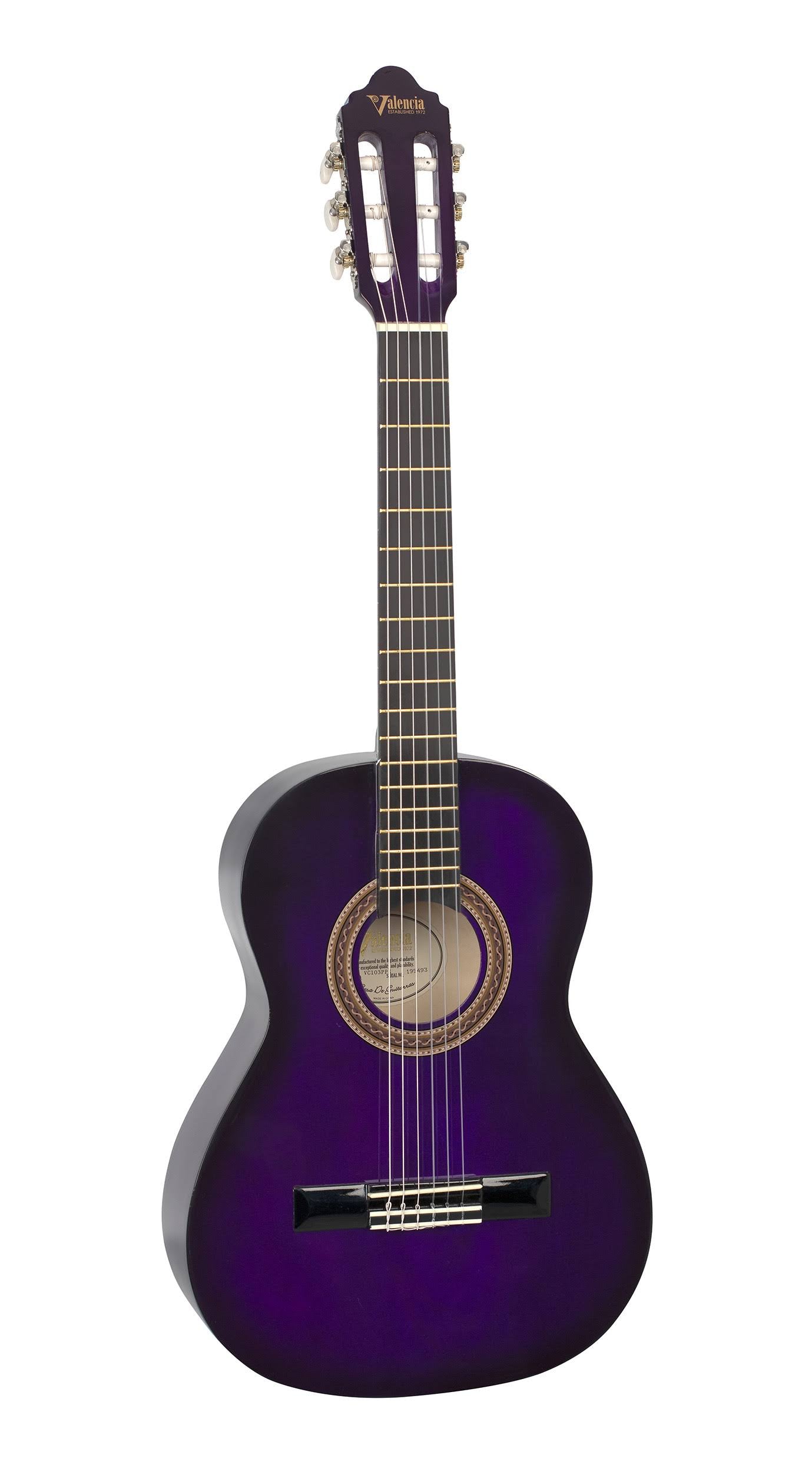 3/4 Size Gloss Purple Sunburst Classical Guitar Z2020