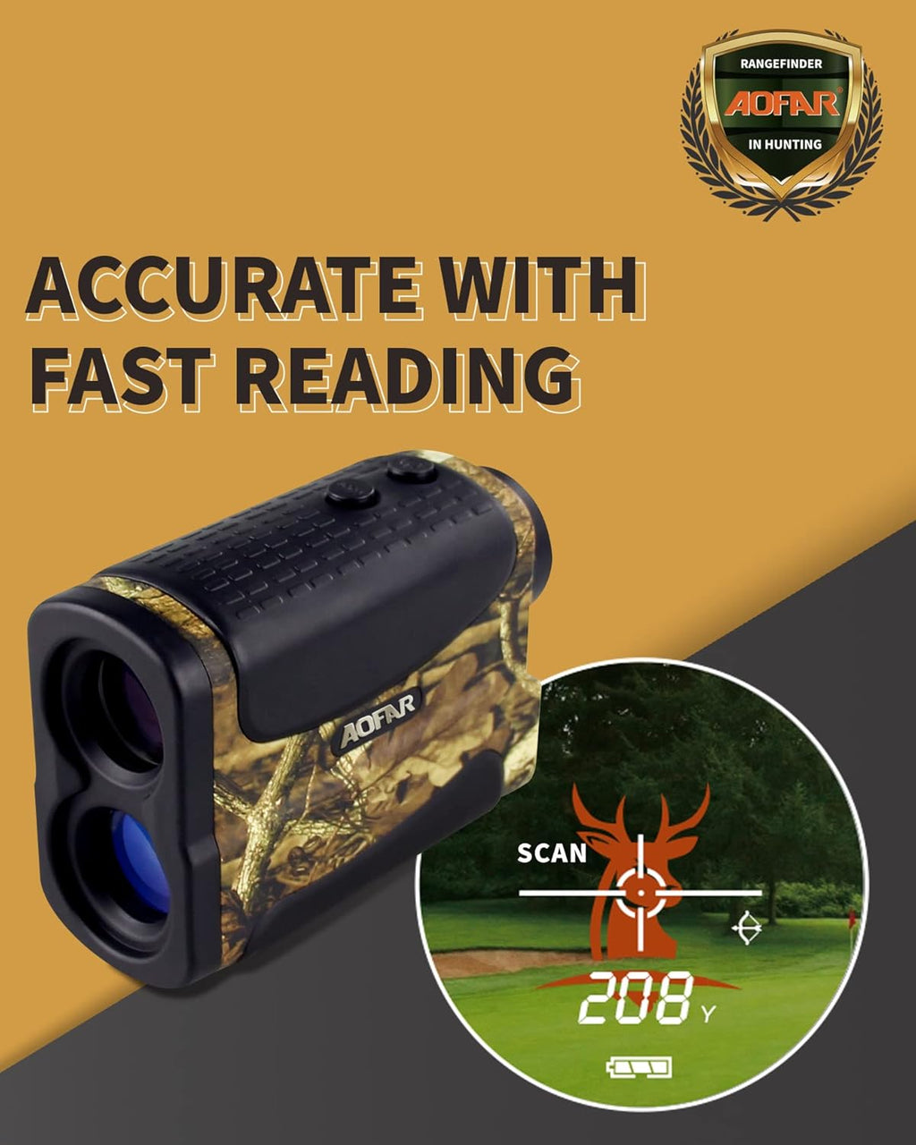 700 Yards Waterproof Hunting Rangefinder with Carrying Case Y28115