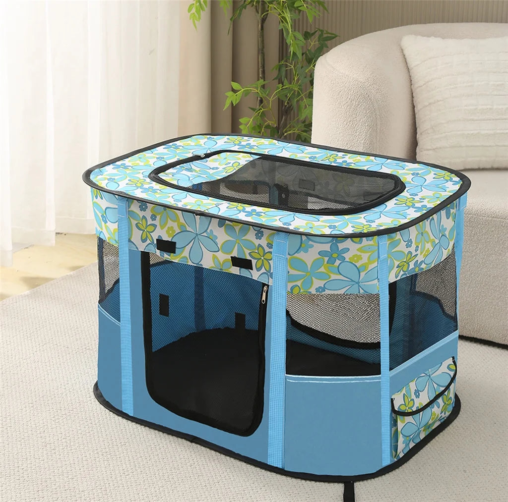 Portable Foldable Dog Playpen with Carrying Case I28205