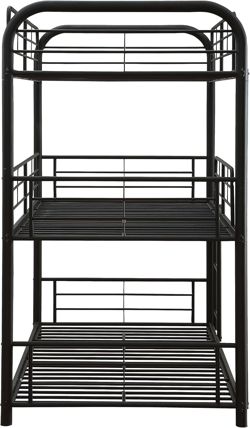 Triple Bunk Bed, Twin, Sandy Black U297