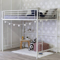 White Metal Loft Bed H3057