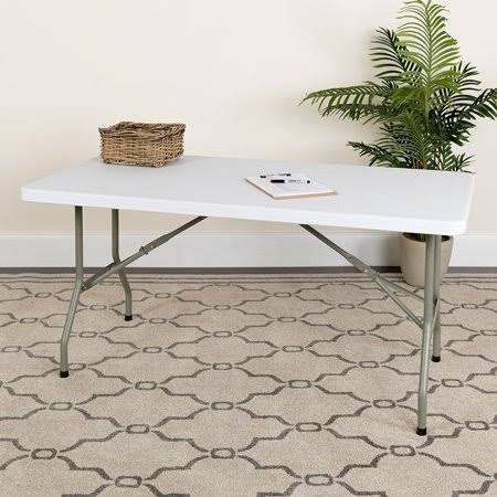 Granite White Plastic Folding Table E678216