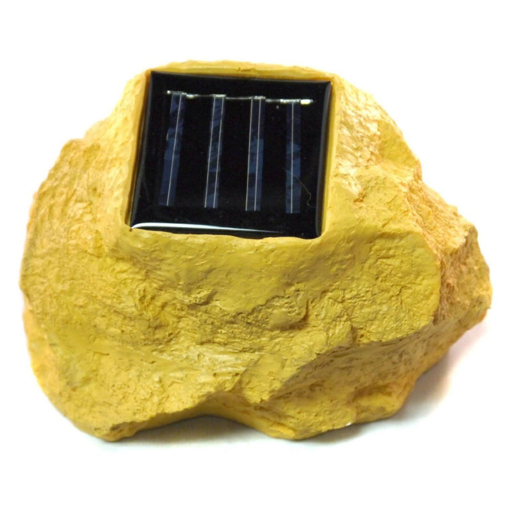 Solar Power Sandstone Rock Spot Lights Set of 4 D9024