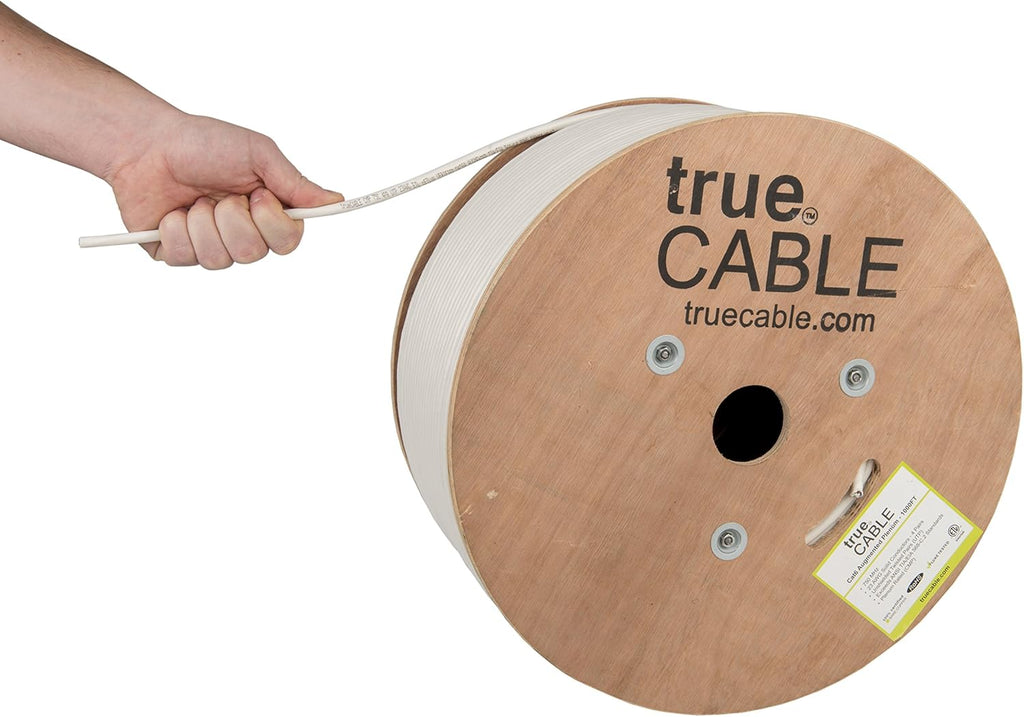 1000ft Blue 23AWG 4 Pair Solid Bare Copper Bulk Ethernet Cable H74900