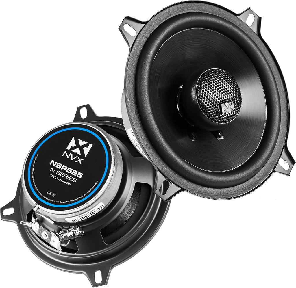 Set of 2 6 x 8 inch 80 watt RMS 2-Way Coaxial Car Speakers with Silk Dome Tweeters W688