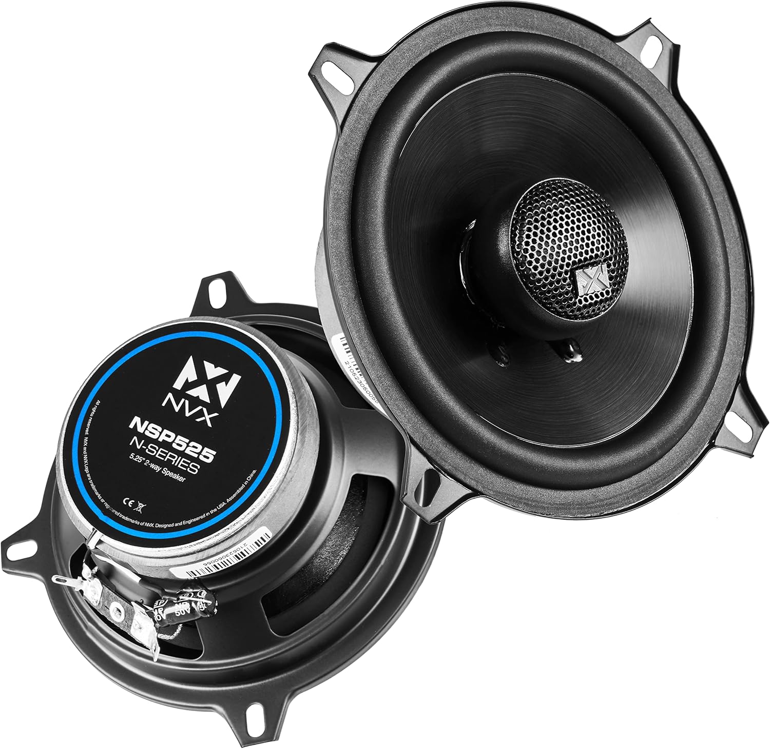Set of 2 6 x 8 inch 80 watt RMS 2-Way Coaxial Car Speakers with Silk Dome Tweeters W688