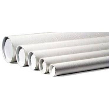White Cardboard Mailing Tubes - 50/Case N844